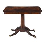 Y A George IV rosewood and crossbanded pedestal table