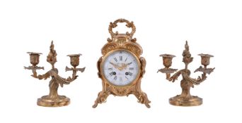 A French ormolu mantel clock