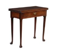 A George II mahogany folding tea table