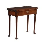 A George II mahogany folding tea table