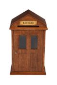 An oak domestic letter box in late Victorian style