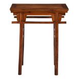 A small Chinese hardwood side table