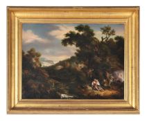 Manner of Claude Lorrain, Figures resting in a landscape