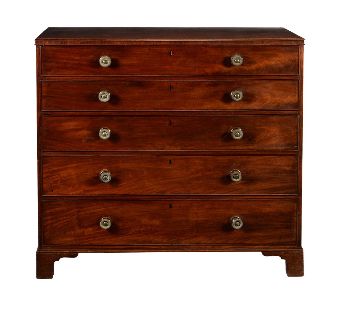 A George III mahogany chest of drawers