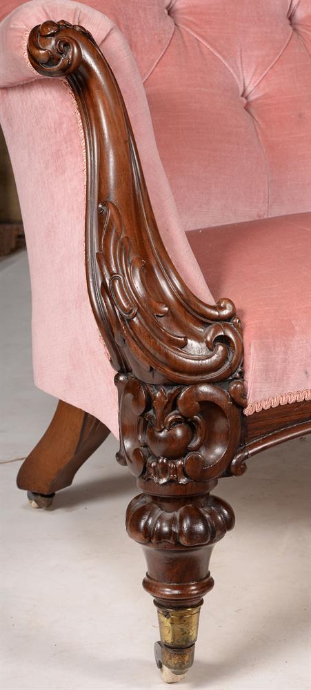 Y A Victorian rosewood and button upholstered sofa - Image 3 of 3