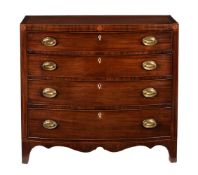 A George III mahogany bowfront chest of drawers