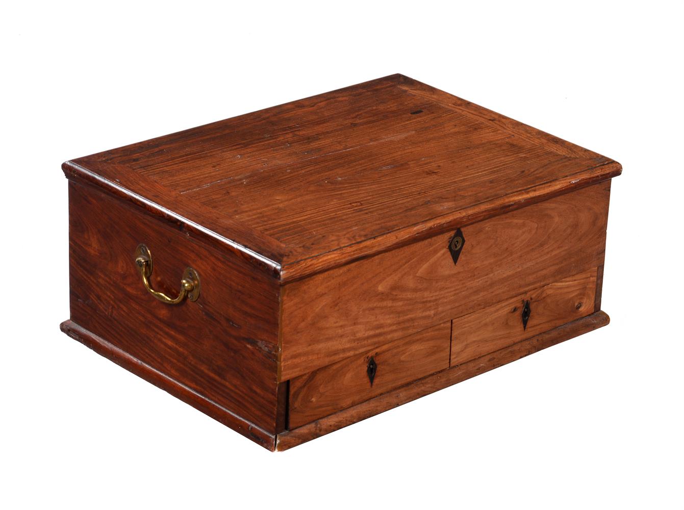 An Anglo-Chinese hardwood, probably Huanghuali, document box