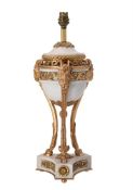 A French marble and gilt metal table lamp