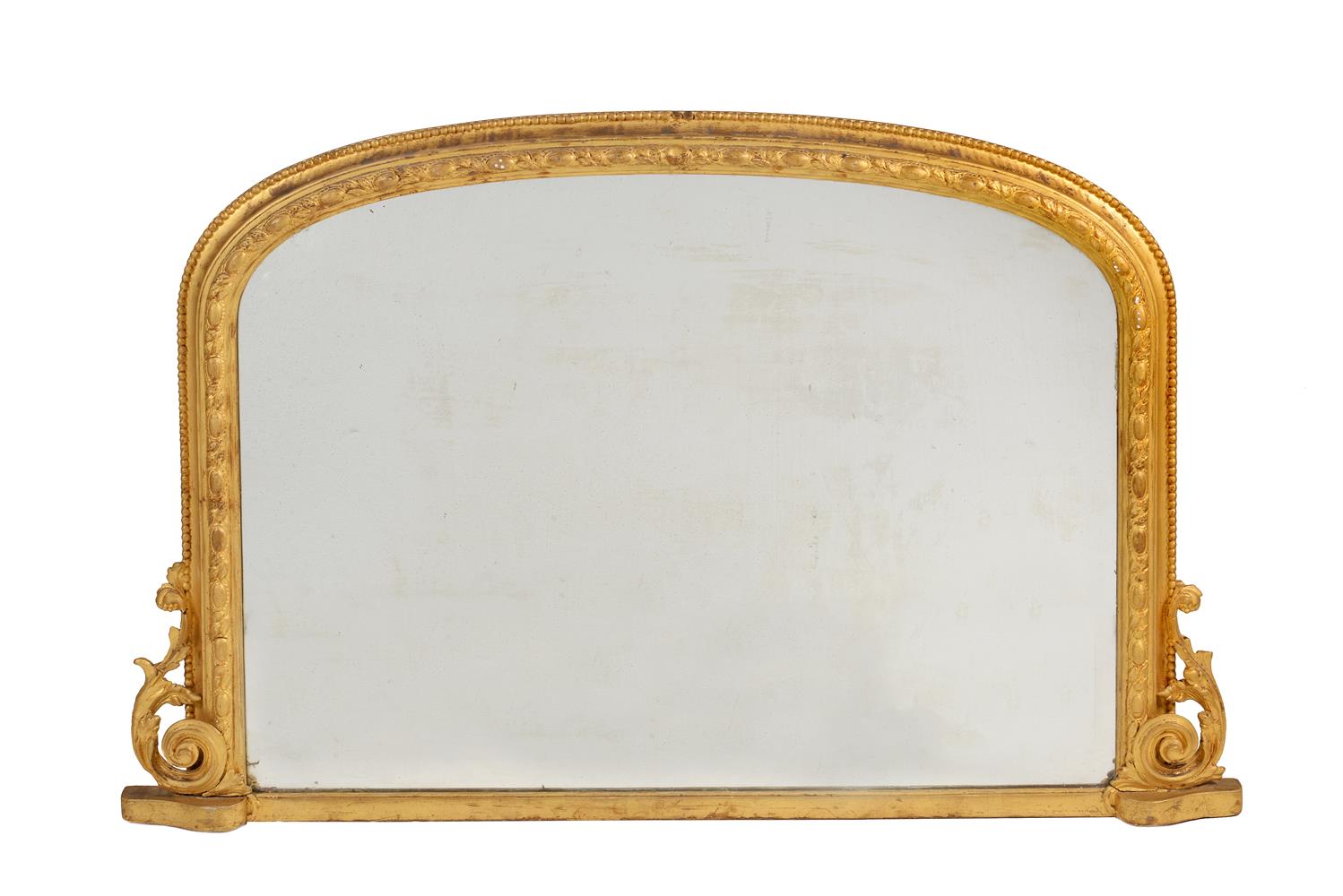 A Victorian giltwood overmantel mirror