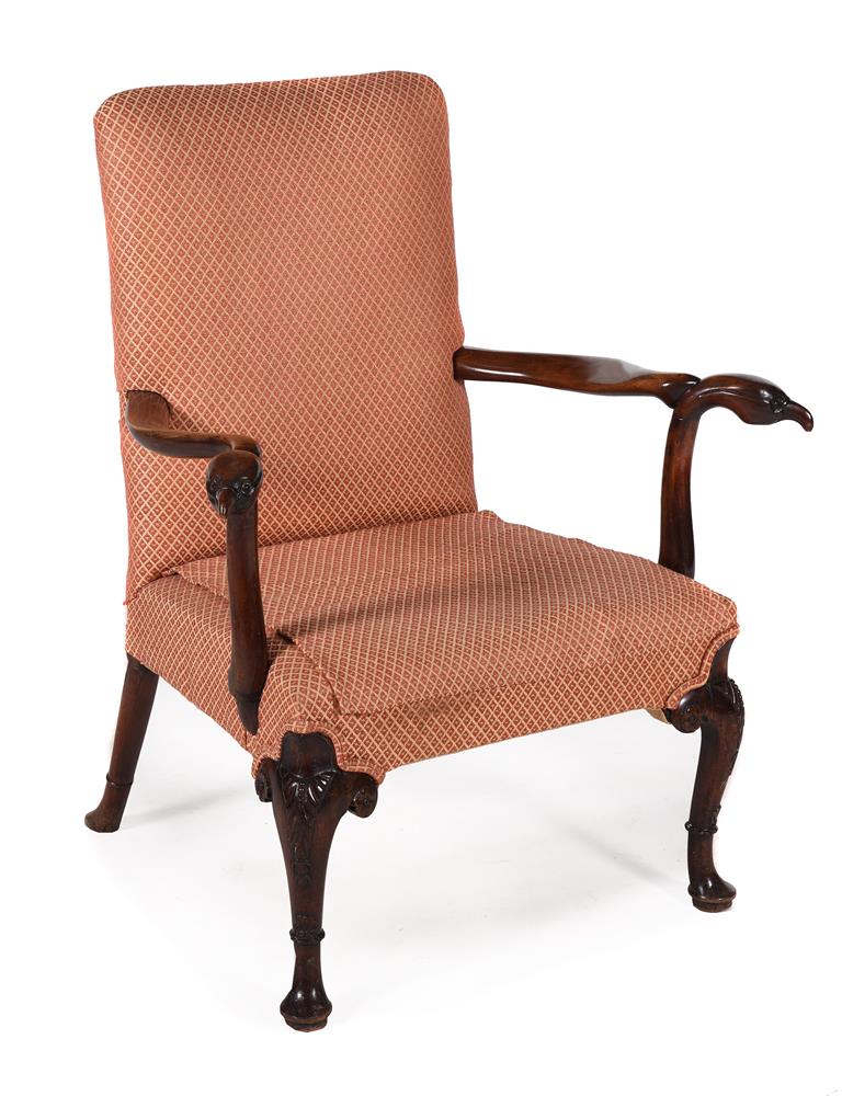 A walnut library armchair - Image 2 of 6