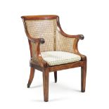 Y A William IV rosewood bergere armchair