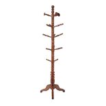 A beech, chestnut and fruitwood hat and coat stand