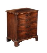 A George III mahogany night commode or thunder-box