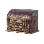 A Victorian 'boulle' stationary casket