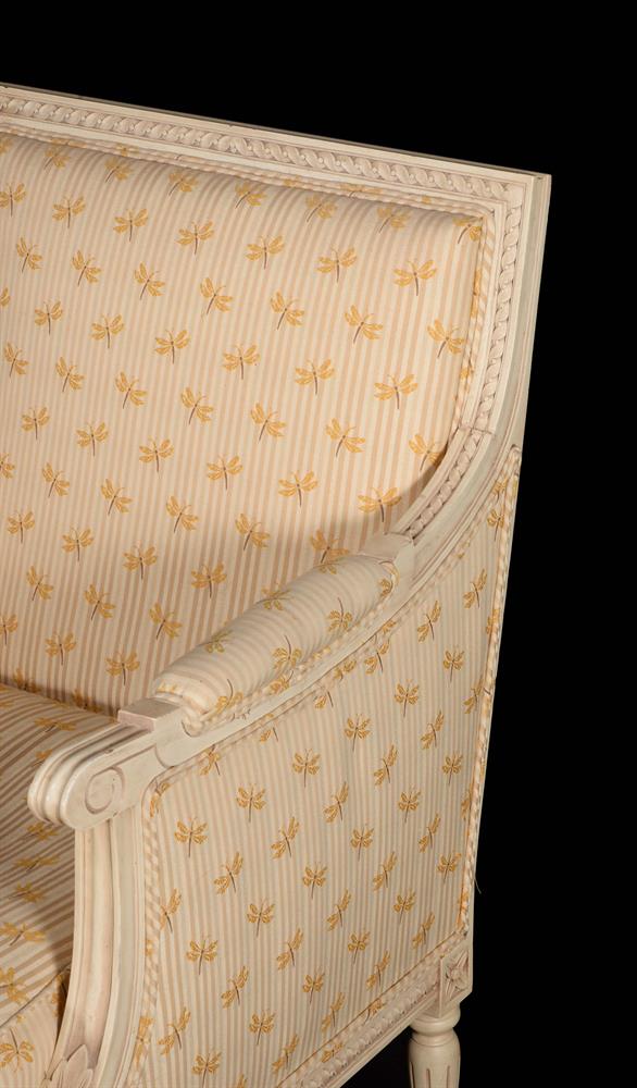 A harlequin suite of cream painted and upholstered seat furniture - Image 5 of 5