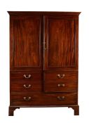 A George III mahogany wardrobe