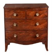 A Regency mahogany bowfront chest of drawers