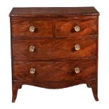 A Regency mahogany bowfront chest of drawers