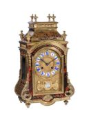 Y A French tortoiseshell and 'Boule' marquetry mantel clock