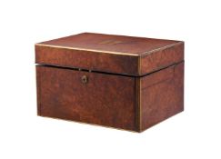 Y A Victorian amboyna and calamander lined cigar humidor