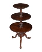 A George III mahogany dumb waiter