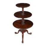 A George III mahogany dumb waiter