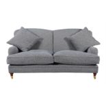 An upholstered sofa