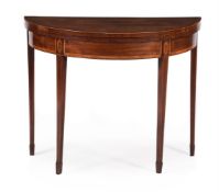 A George III mahogany and inlaid card table