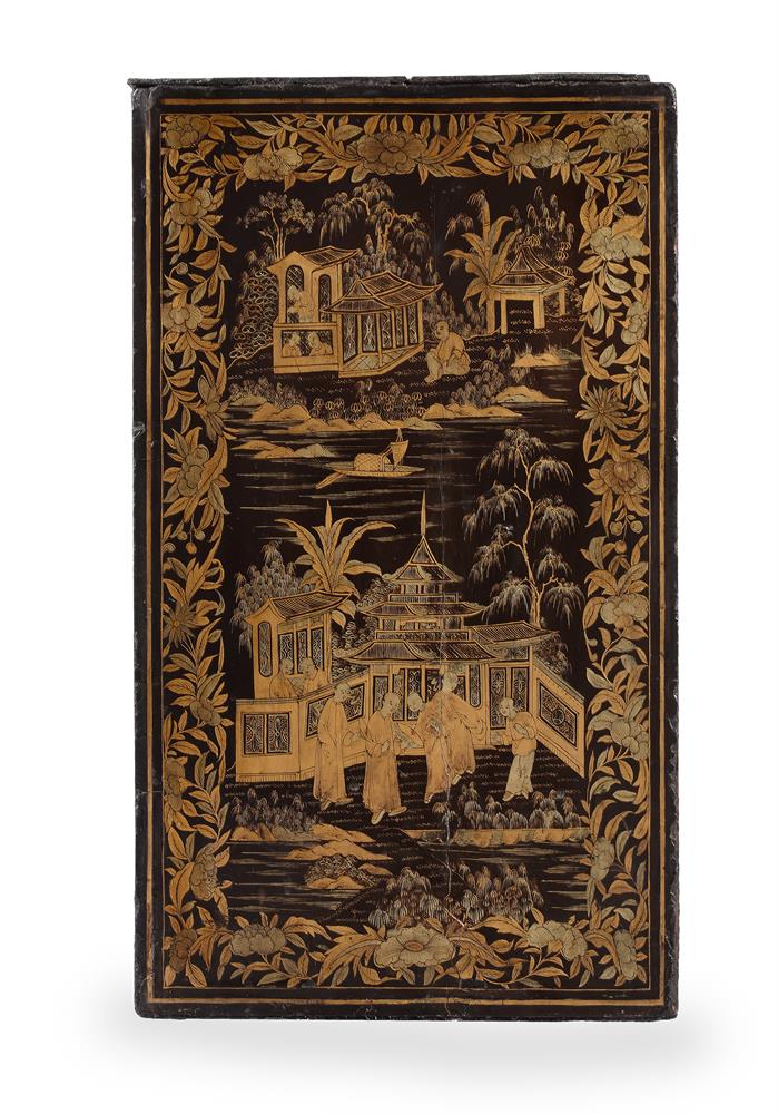 A black lacquer and parcel gilt collectors cabinet - Image 5 of 7