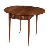 A mahogany and banded Pembroke table