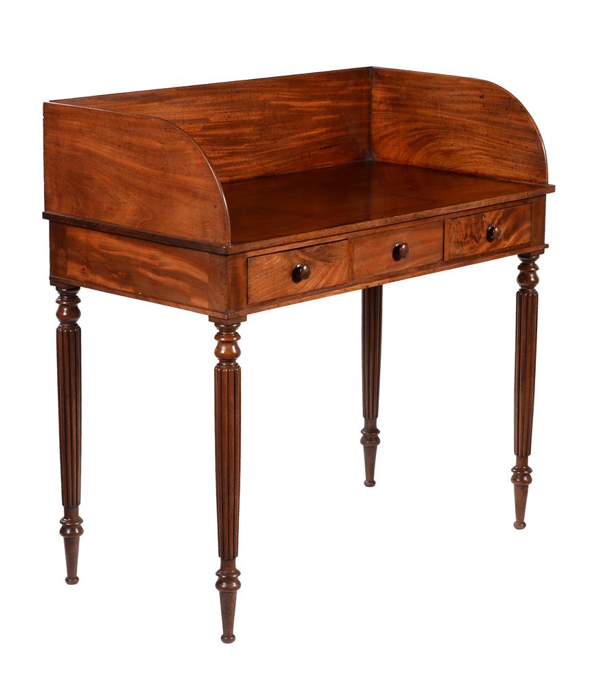 A mahogany dressing table or wash stand