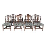 A set of eight dining chairs in George III style