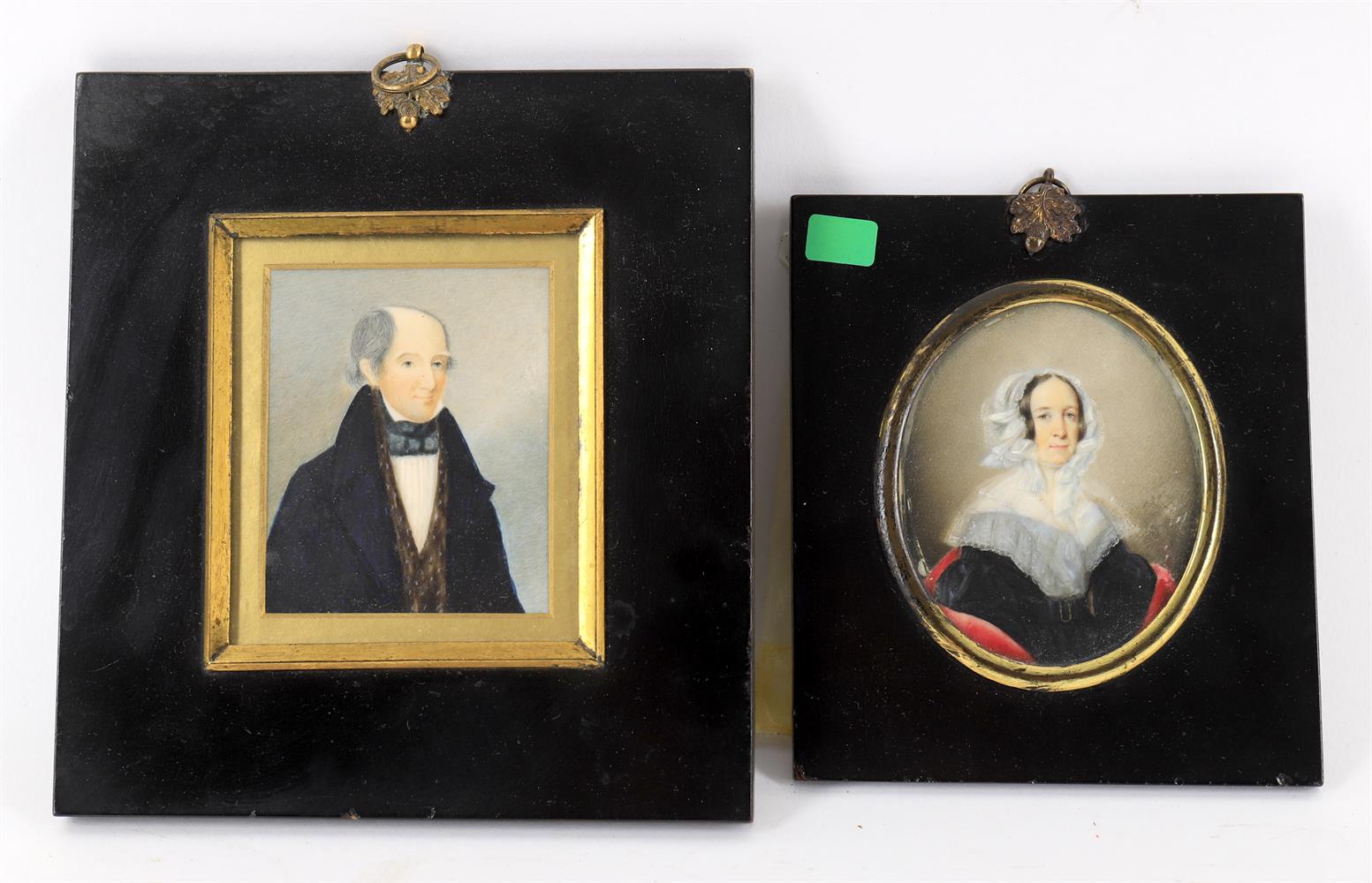 Y English School (circa 1870)- a portrait miniature on ivory of a lady - Image 4 of 4