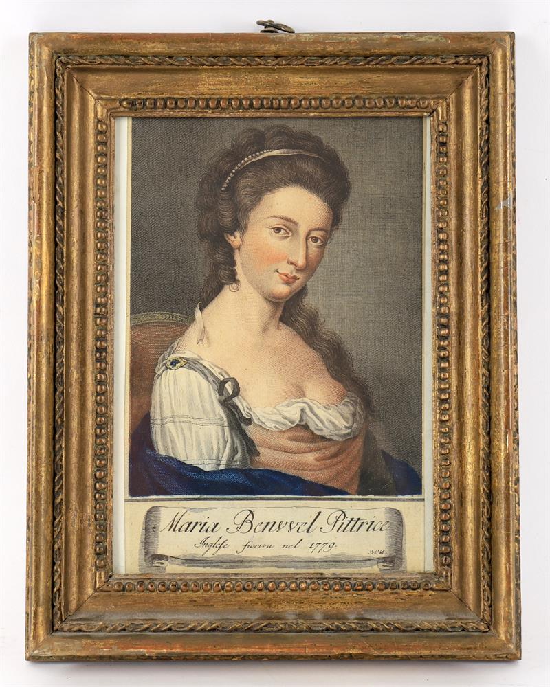 A late 18th century hand tinted print depicting the English painter Mary Benwell (1739-1800) - Image 7 of 7