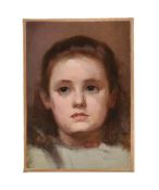 English School (19th century), 'Head of a young girl'