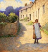 λ Herbert Whewell (British 1863-1951), 'Girl on a country land'