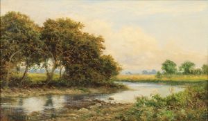 Daniel Sherrin (British late 19th/early 20th century) 'The river view'