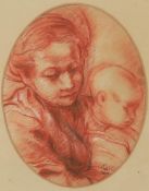 λ French School (19th century), 'Mother and child'