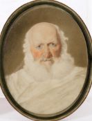 Y J W French (early 19th century)-a portrait miniature on ivory of John Staveley
