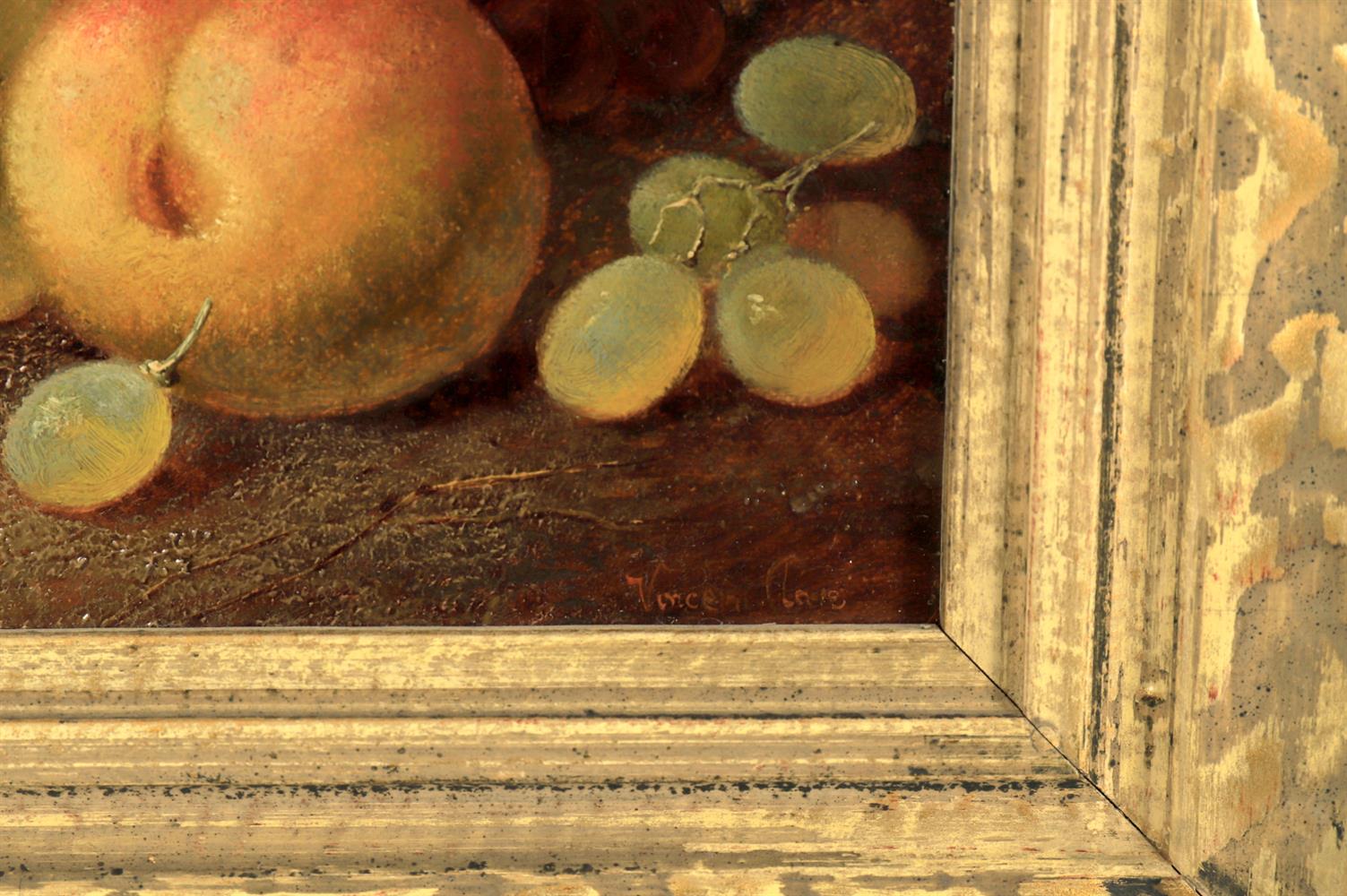 Follower of Vincent Clare, 'Still life of grapes and a peach' - Image 4 of 4