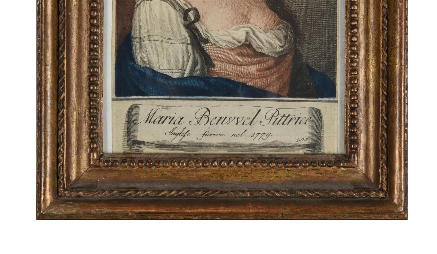 A late 18th century hand tinted print depicting the English painter Mary Benwell (1739-1800) - Image 3 of 7