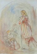 Louisa Marchioness of Waterford (1818-91) 'Sketch- woman and two children'