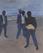 λ Tim Clarke (Contemporary), 'Four men on a beach, 1990'