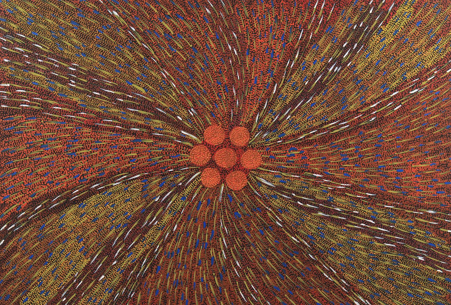 Janet Forrester Ngala (Australian Aboriginal C.1954-) Abstract- seed pattern - Image 8 of 8