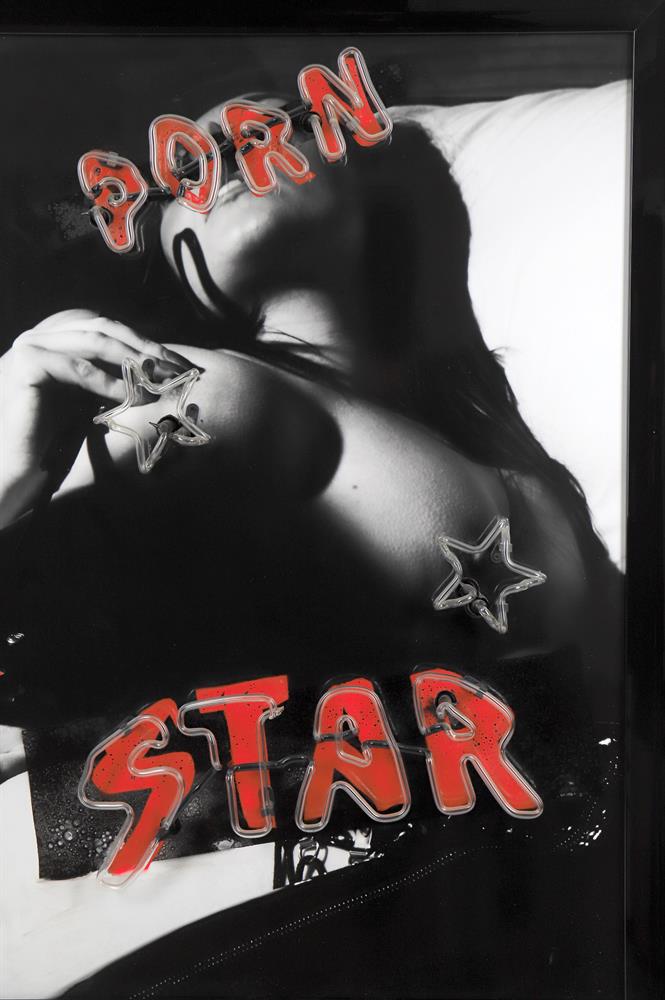 λ Darren West (Contemporary), 'Porn Star'- neon sculpture