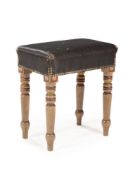 A REGENCY PAINTED AND UPHOLSTERED STOOL, CIRCA 1820