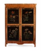 Y A FRENCH TULIPWOOD AND 'COROMANDEL' LACQUER INSET CABINET, LATE 19TH CENTURY