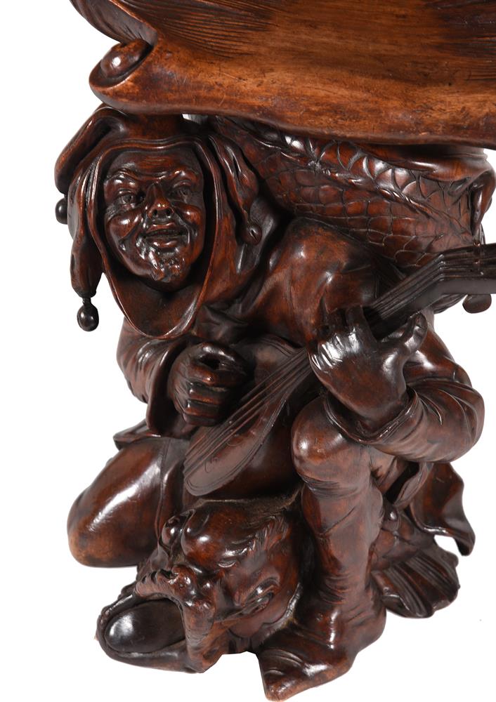 AN ITALIAN CARVED MAHOGANY FIGURAL 'GROTTO' CHAIR, 19TH CENTURY - Image 4 of 4