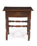 A COMMONWEALTH OAK SIDE TABLE, MID 17TH CENTURY