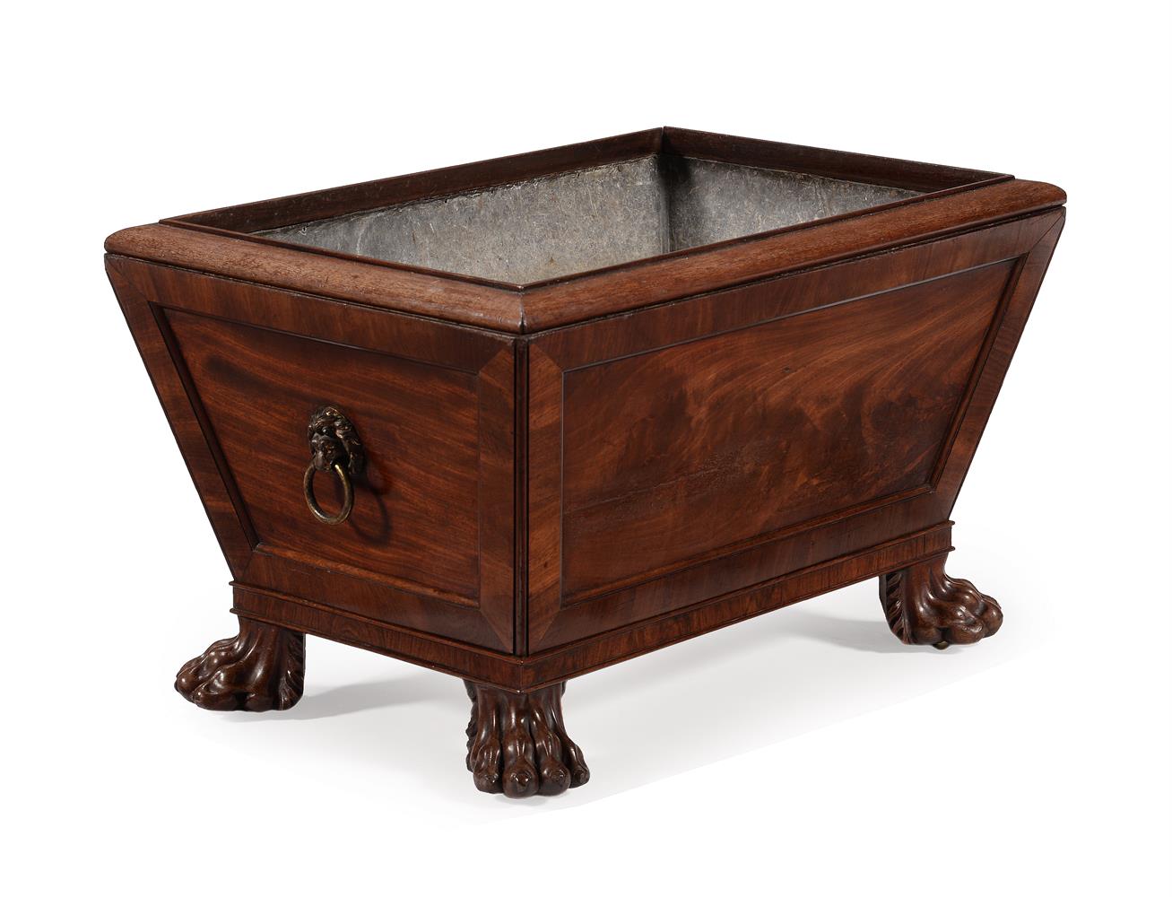 A GEORGE IV MAHOGANY WINE COOLER, CIRCA 1825